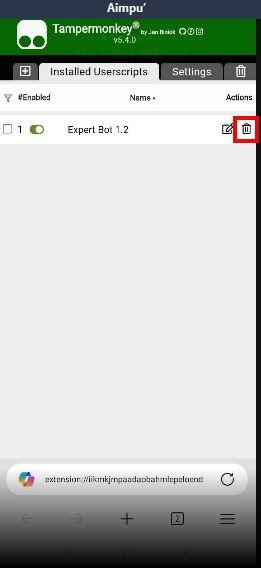 ลบสคริปต์เวอร์ชันเก่า